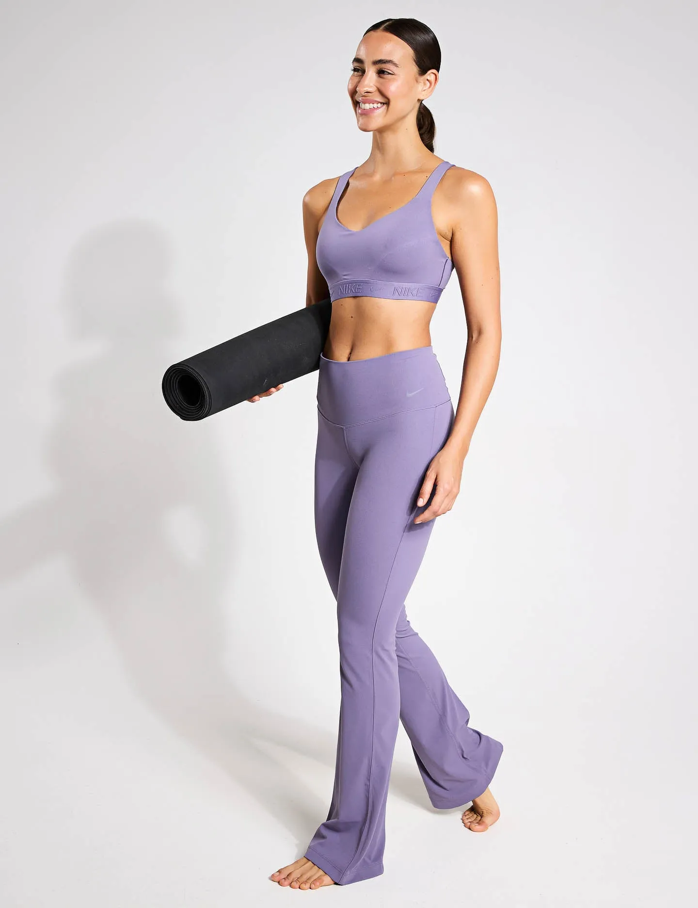 Zenvy High Waisted Flared Leggings - Daybreak/Black